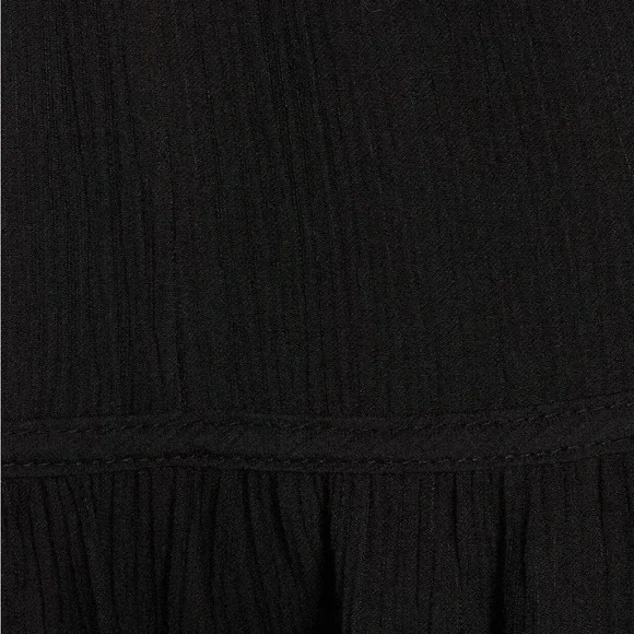 Blu Pepper Small Black V-Neck Spaghetti Strap Tiered Maxi Dress NWOT - Picture 9 of 12